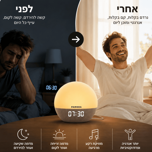 TIMORA- השעון זריחה החכם של PAMORA